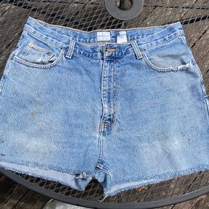 Calvin Klein Distressed Cutoff Denim Shorts sz 34 mens